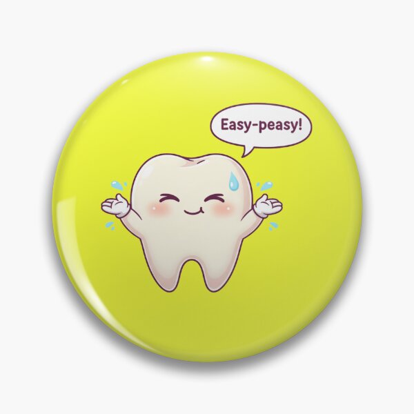 Item preview, Adorable Kawaii Chibi Tooth Character Saying Easy Peasy Fun Dental Humor Sticker and Dentist Graduation Gift designed and sold by bvdesignart.