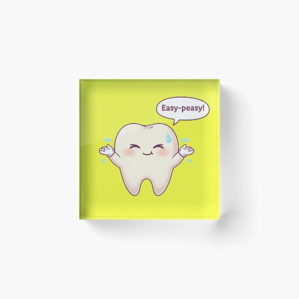Item preview, Adorable Kawaii Chibi Tooth Character Saying Easy Peasy Fun Dental Humor Sticker and Dentist Graduation Gift designed and sold by bvdesignart.