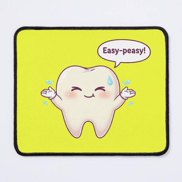 Item preview, Adorable Kawaii Chibi Tooth Character Saying Easy Peasy Fun Dental Humor Sticker and Dentist Graduation Gift designed and sold by bvdesignart.
