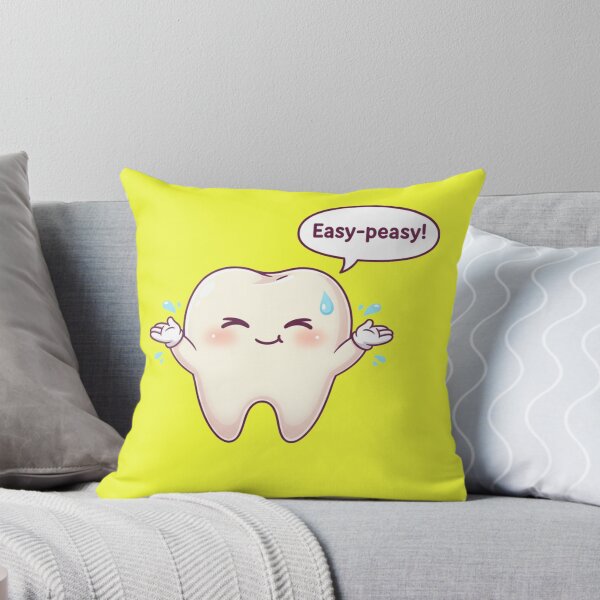 Item preview, Adorable Kawaii Chibi Tooth Character Saying Easy Peasy Fun Dental Humor Sticker and Dentist Graduation Gift designed and sold by bvdesignart.