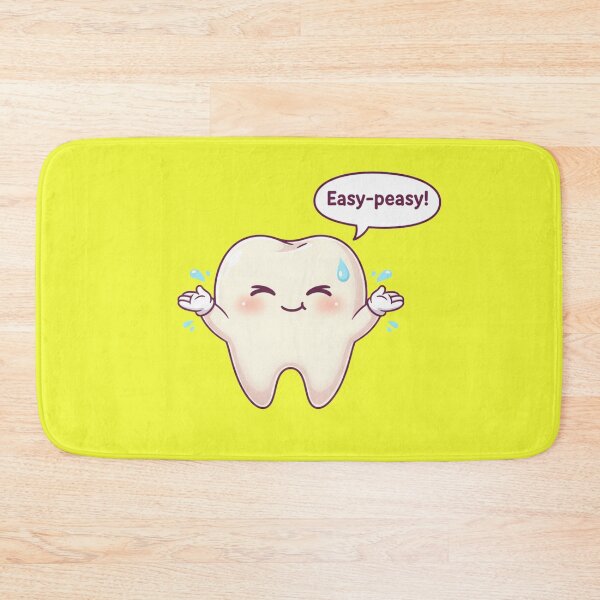 Item preview, Adorable Kawaii Chibi Tooth Character Saying Easy Peasy Fun Dental Humor Sticker and Dentist Graduation Gift designed and sold by bvdesignart.
