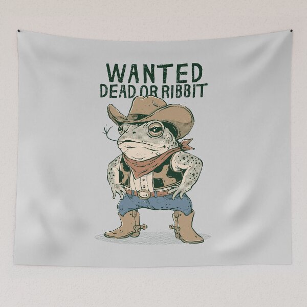 Item preview, Se busca muerto o Ribbit designed and sold by GODZILLARGE.
