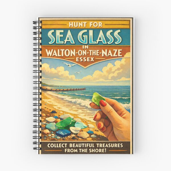 Item preview, Walton On The Naze Essex Sea Glass Hunting designed and sold by The Deco Bureau.