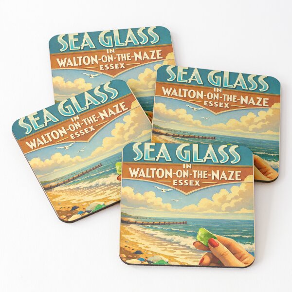 Item preview, Walton On The Naze Essex Sea Glass Hunting designed and sold by The Deco Bureau.