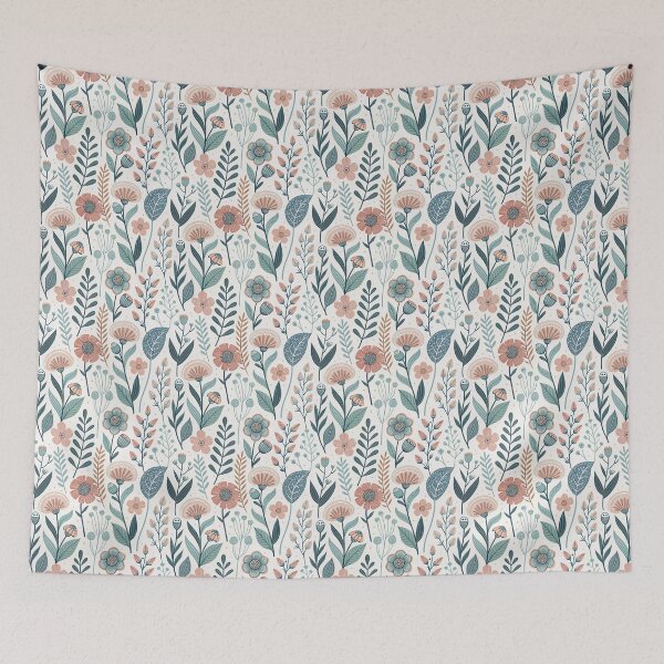 Item preview, Nordic Summer Beach Flowers | Scandinavian Folk designed and sold by Shuga-Design.