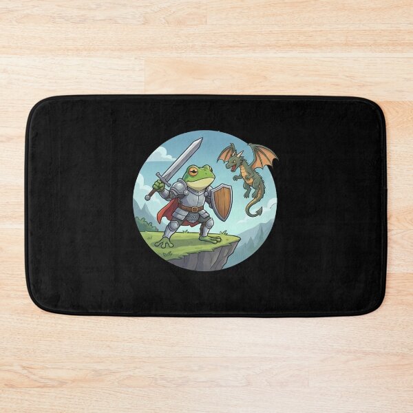 Item preview, Whimsical Fantasy Frog Knight Dragon Adventure designed and sold by k3rstman1.