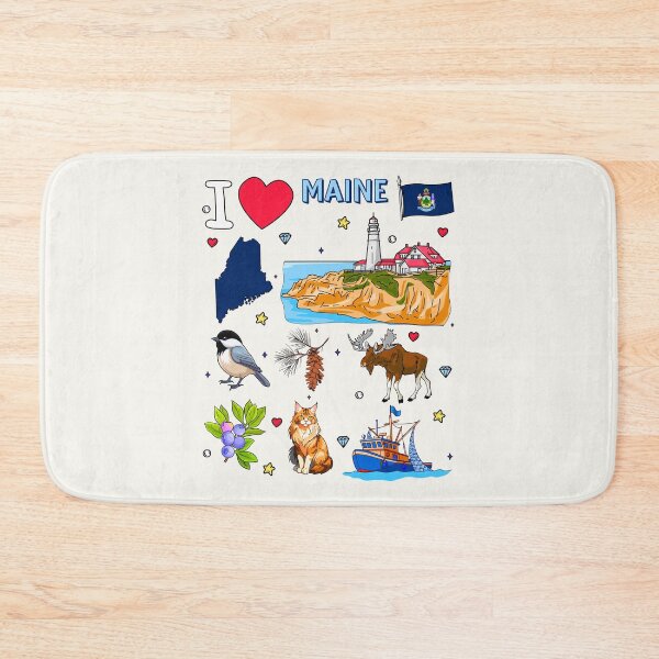 Item preview, Maine State Pride: Iconic Landmarks & Nature Collage designed and sold by mashmosh.