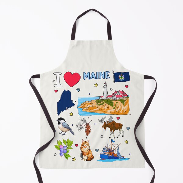 Item preview, Maine State Pride: Iconic Landmarks & Nature Collage designed and sold by mashmosh.
