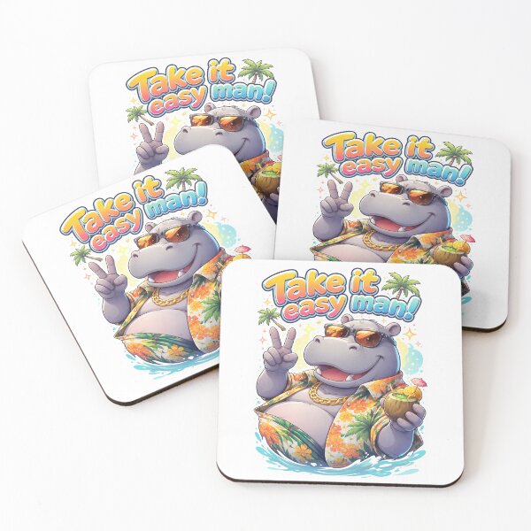 Item preview, #TAKE IT EASY MAN hippo designed and sold by TIPOTENIOS.