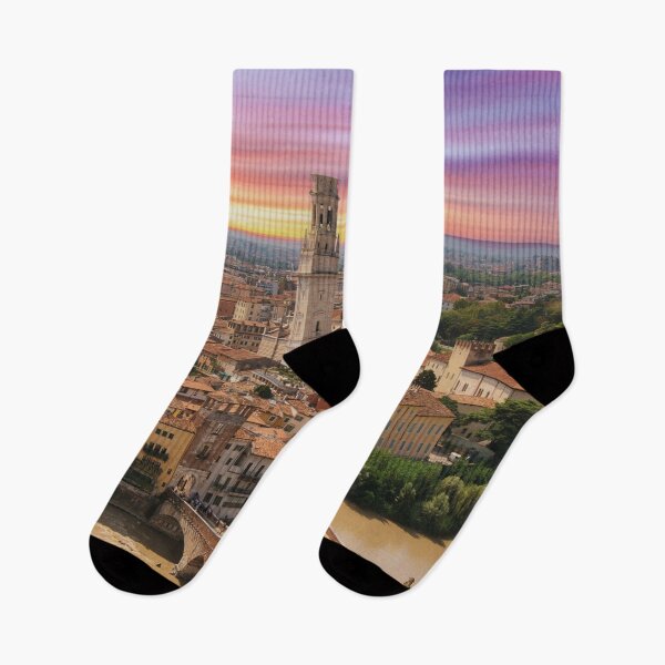 Item preview, Verona Old Town Panorama on the Adige River Sunset Design designed and sold by Mauswohn.