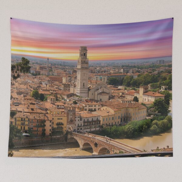 Item preview, Verona Old Town Panorama on the Adige River Sunset Design designed and sold by Mauswohn.