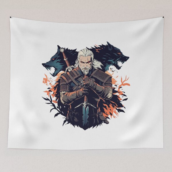 Item preview, Witcher Cinematic Fantasy Warrior Illustration designed and sold by oellisabaei.