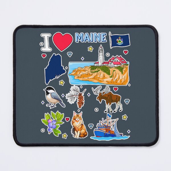 Item preview, Maine State Pride, Iconic Landmarks & Nature Sticker Pack designed and sold by mashmosh.