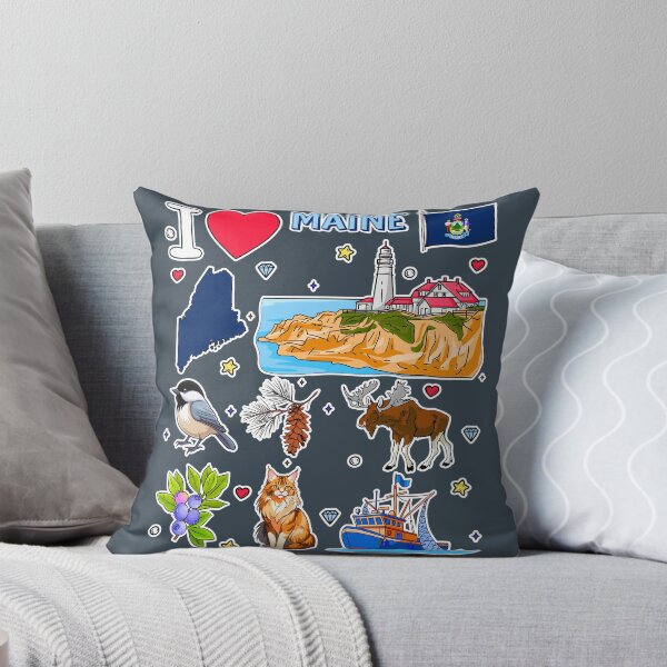 Item preview, Maine State Pride, Iconic Landmarks & Nature Sticker Pack designed and sold by mashmosh.