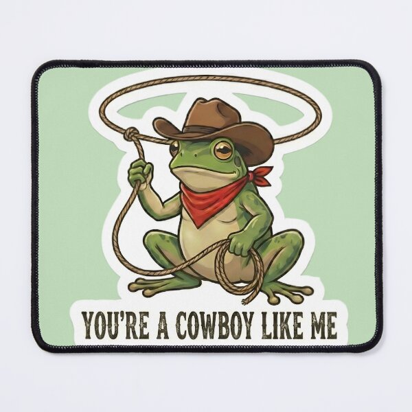 Item preview, Frog with Cowboy Hat - Cottagecore Western Aesthetic Art designed and sold by MukuMint.