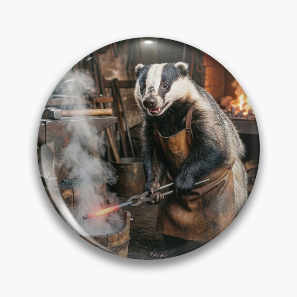 Item preview, Badger Blacksmith Quenches Hot Thingamajig designed and sold by Tridentulus.