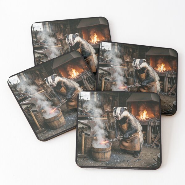 Item preview, Badger Blacksmith Quenches Hot Thingamajig designed and sold by Tridentulus.