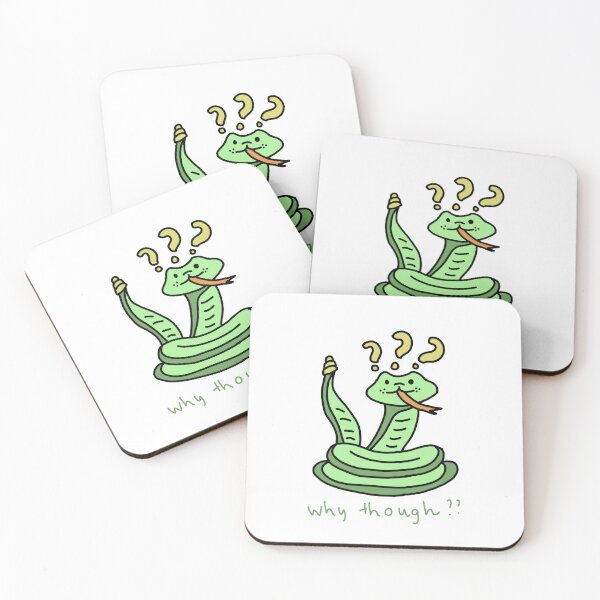 Item preview, Why Though? – Confused Cute Snake Illustration designed and sold by Baby-Care.