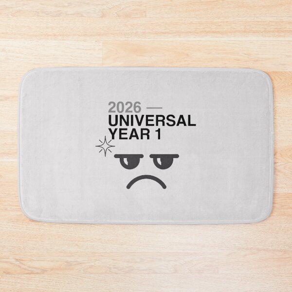 Item preview, 2026 Universal Year 1 Sarcastic Numerology Tired Face Art designed and sold by SplashTastic.
