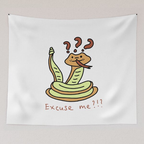 Item preview, Excuse Me?! – Confused Cute Snake Illustration designed and sold by Baby-Care.