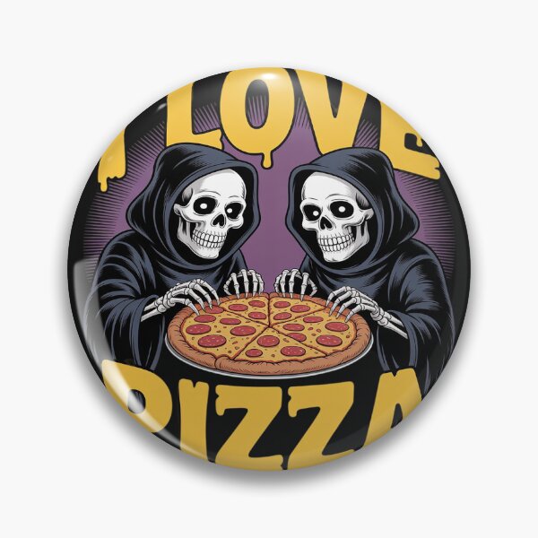 Item preview, I Love Pizza Funny Food Pizza Lover Meme Skeleton Bootleg designed and sold by Rackaam.