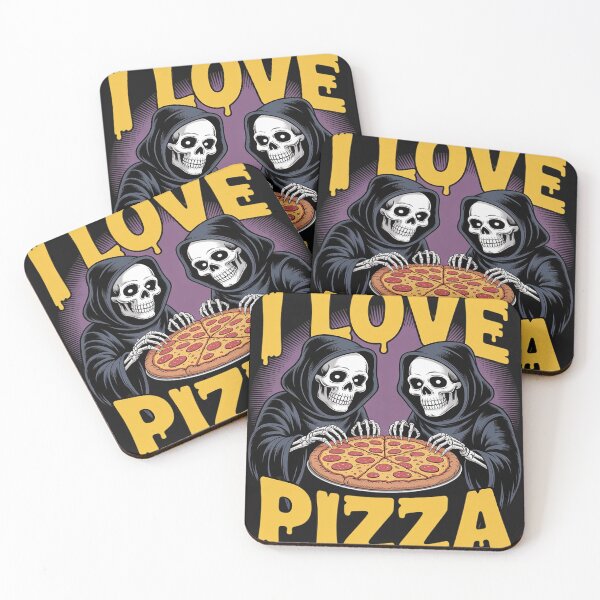 Item preview, I Love Pizza Funny Food Pizza Lover Meme Skeleton Bootleg designed and sold by Rackaam.