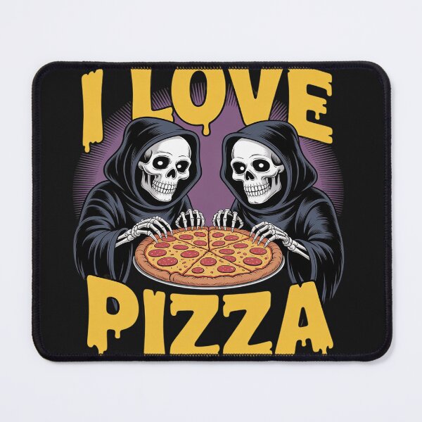 Item preview, I Love Pizza Funny Food Pizza Lover Meme Skeleton Bootleg designed and sold by Rackaam.