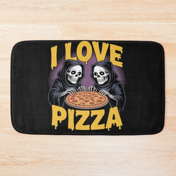 Item preview, I Love Pizza Funny Food Pizza Lover Meme Skeleton Bootleg designed and sold by Rackaam.