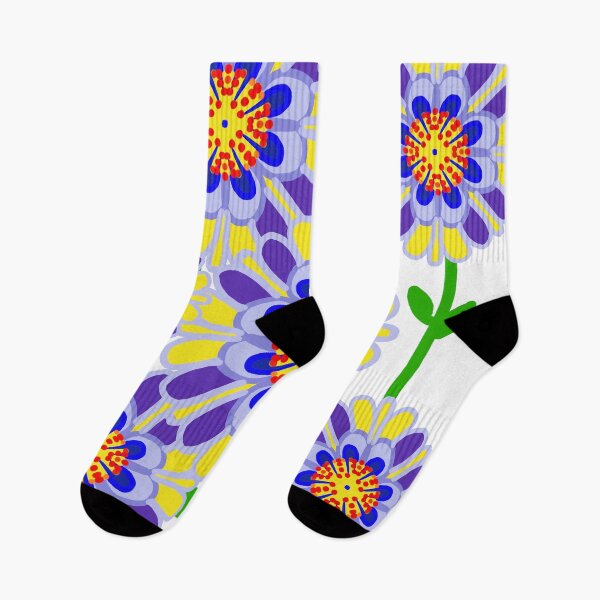 Item preview, Spring  garden happy blue and purple fantasy  whimsical flowers designed and sold by empressbat merch.