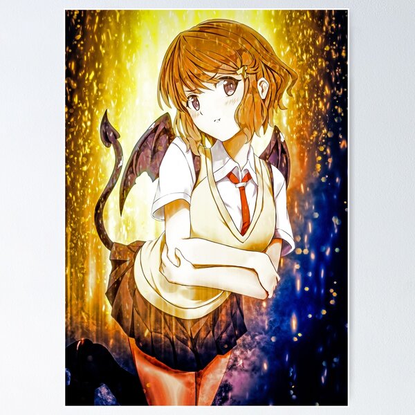 Item preview, Tomoe Koga Bunny Girl Senpai Anime Girl Devil Fantasy Golden Atmosphere designed and sold by Tokyonomad.