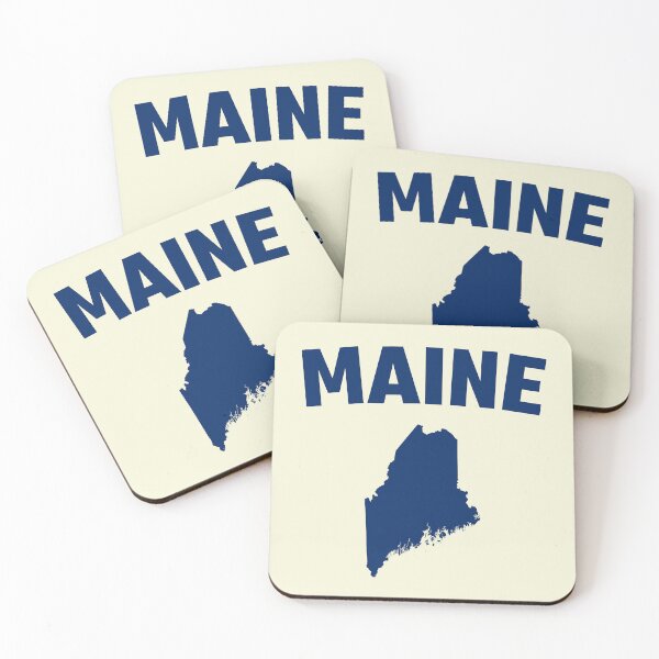 Item preview, Maine State Pride - Classic Navy Blue Map & Typography designed and sold by mashmosh.