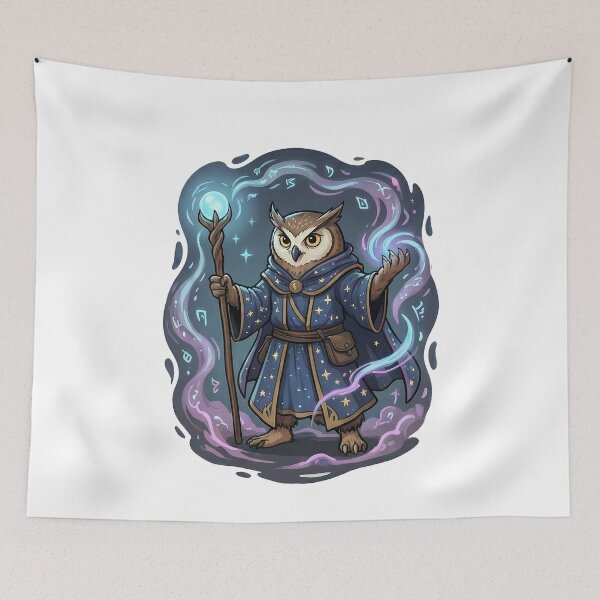 Item preview, Magical Owl Wizard Fantasy Sorcerer designed and sold by k3rstman1.