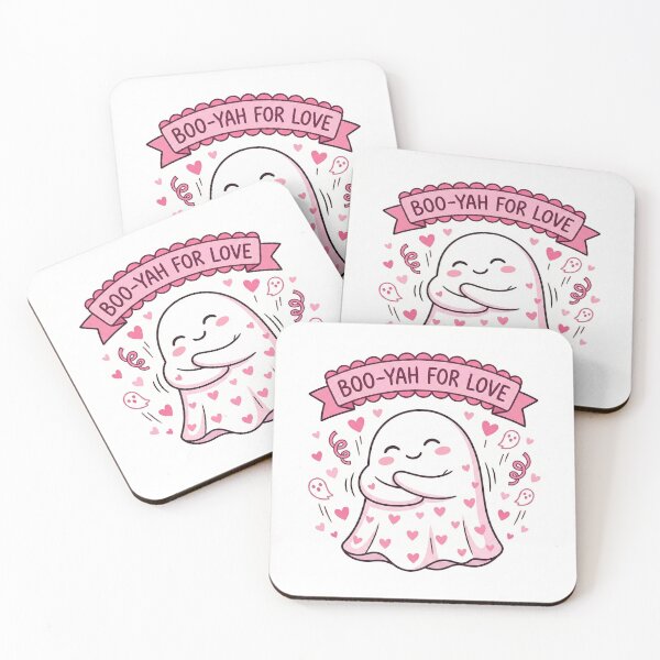 Item preview, Boo Yah For Love Ghost – Cute Kawaii Valentine Illustration designed and sold by BKB APPARELS.