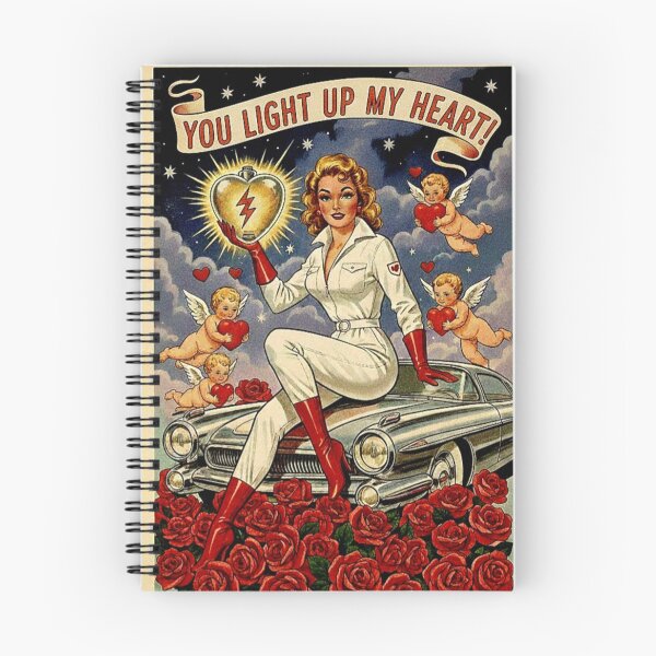 Item preview, You Light Up My Heart: Retro Atomic Starlet Valentine designed and sold by Art's Diner.