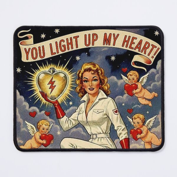 Item preview, You Light Up My Heart: Retro Atomic Starlet Valentine designed and sold by Art's Diner.