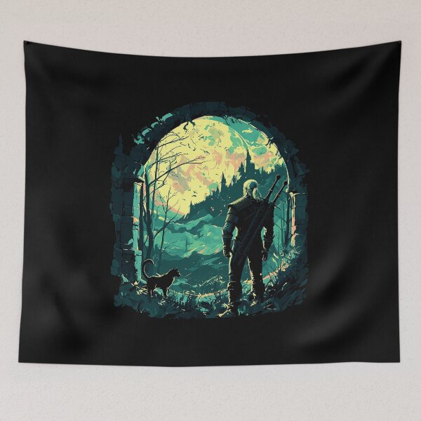 Item preview, Witcher Dark Hero Fantasy Character Illustration designed and sold by oellisabaei.