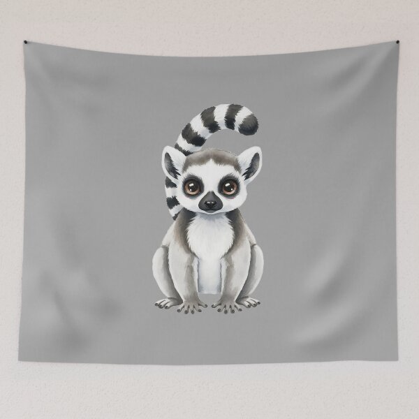 Item preview, Cute ring-tailed lemur designed and sold by cr8or.
