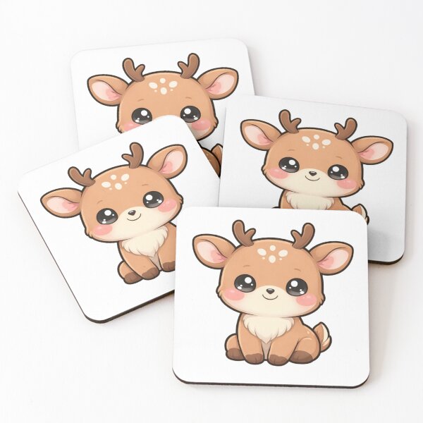 Item preview, ? Cute Kawaii Baby Deer Illustration PNG – Adorable Chibi Fawn Cartoon for Stickers, Shirts & Gifts designed and sold by CozyPops.