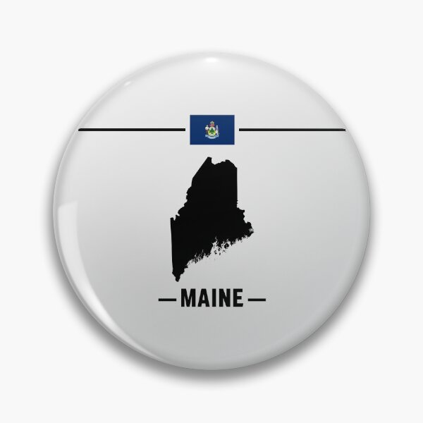 Item preview, Maine Pride, State Silhouette & Official Flag Graphic designed and sold by mashmosh.