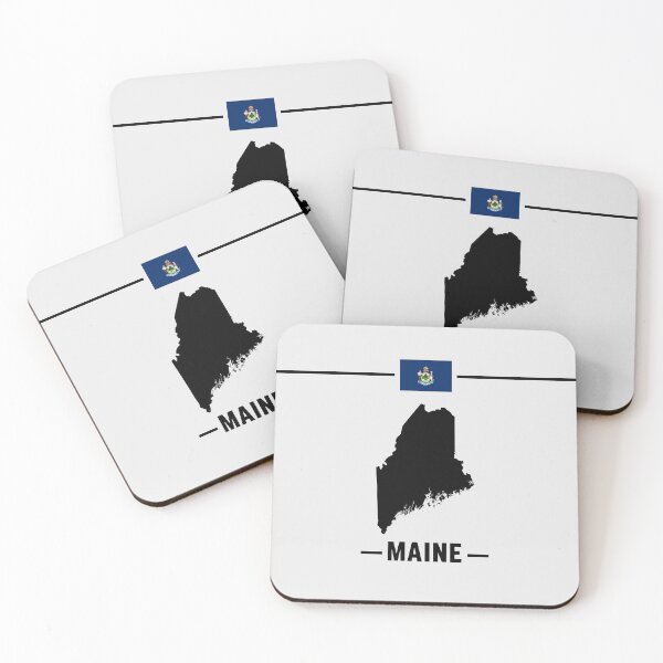 Item preview, Maine Pride, State Silhouette & Official Flag Graphic designed and sold by mashmosh.