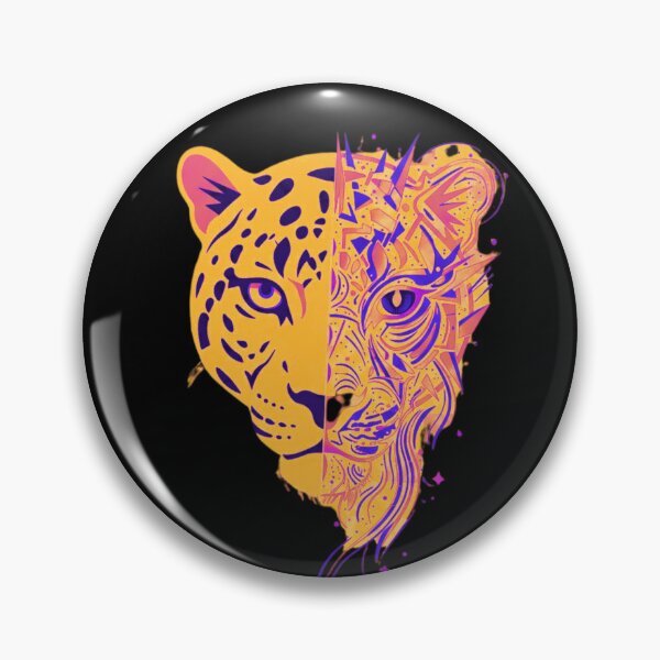 Item preview, Abstract Panther Identity Art – Symbolic Cosmic Observer Portrait designed and sold by AdicretorDesign.