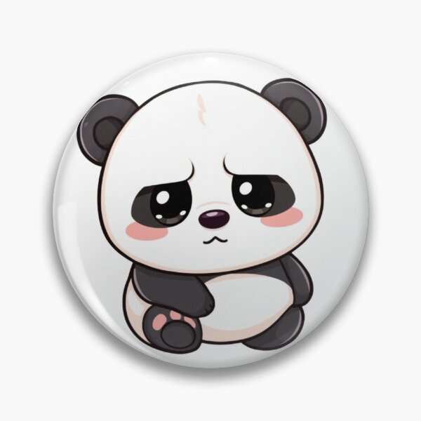 Item preview, ? Cute Kawaii Sad Panda Illustration PNG – Adorable Chibi Panda Cartoon for Stickers, Shirts & Gifts designed and sold by CozyPops.