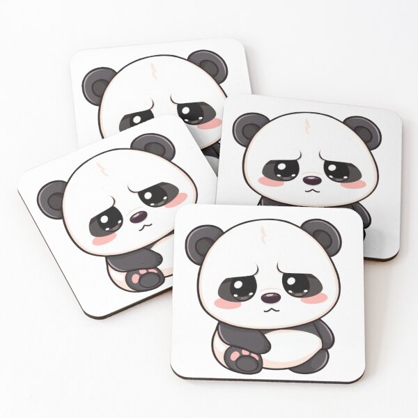 Item preview, ? Cute Kawaii Sad Panda Illustration PNG – Adorable Chibi Panda Cartoon for Stickers, Shirts & Gifts designed and sold by CozyPops.