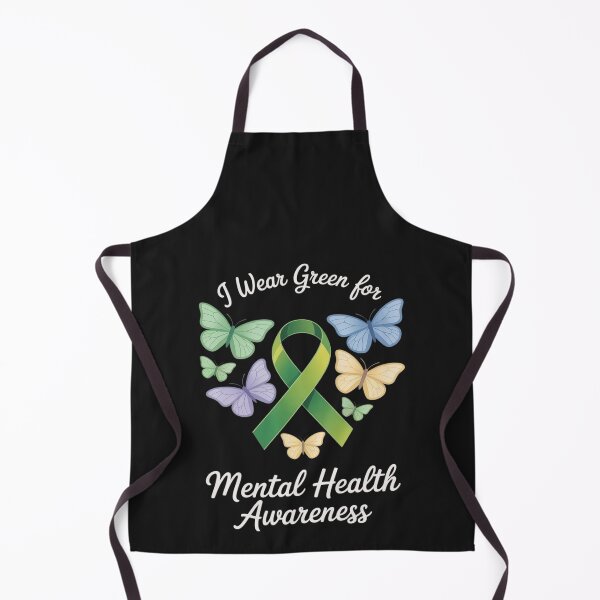 Item preview, I Wear Green For Mental Health Awareness Butterflies Heart designed and sold by Rackaam.