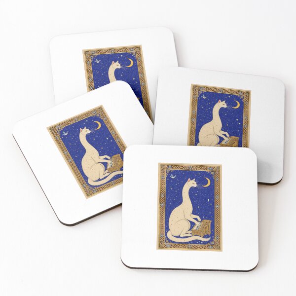 Item preview, Cream Cat Playing Organ Medieval Art designed and sold by PictorialWhimsy.