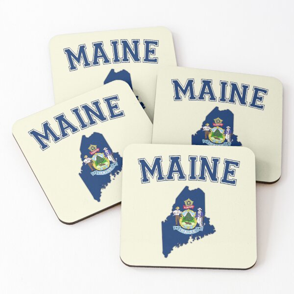 Item preview, Maine State Flag & Map - Classic Collegiate Varsity Style designed and sold by mashmosh.