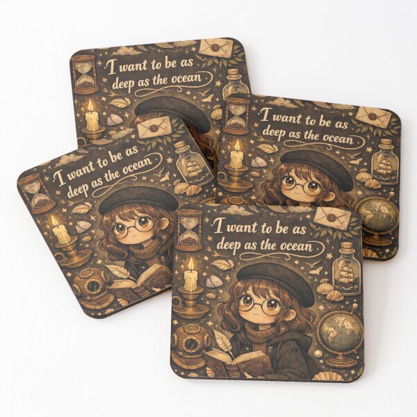 Item preview, Deep as the Ocean - Kawaii Dark Academia Design designed and sold by Mauswohn.