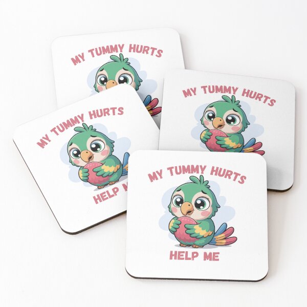 Item preview, "My tummy hurts help me" parrot designed and sold by Chris-graphics-art.