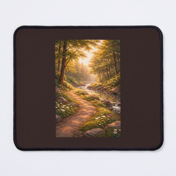 Item preview, Sunlit Forest Path – Peaceful Woodland Nature Art designed and sold by GentleWildStudio.