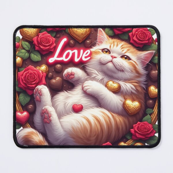 Item preview, Fluffy Ginger Cat in Box of Chocolates designed and sold by newvisionart191.